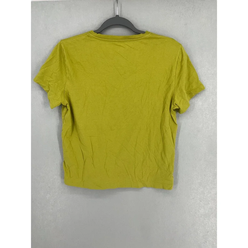 Everlane Womens T-Shirt Organic Cotton Box-Cut Chartreuse Green Small